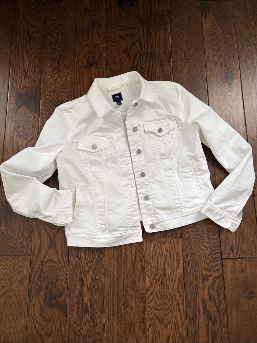 GAP Factory White Denim Jean Jacket